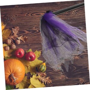 Holibanna 1pc Halloween Broom Besom for Party Creative Halloween Besom Witch Broomstick Costume Witch Broom Halloween Decoration Witch Broom Party Decoration Besom Prop Purple Plastic