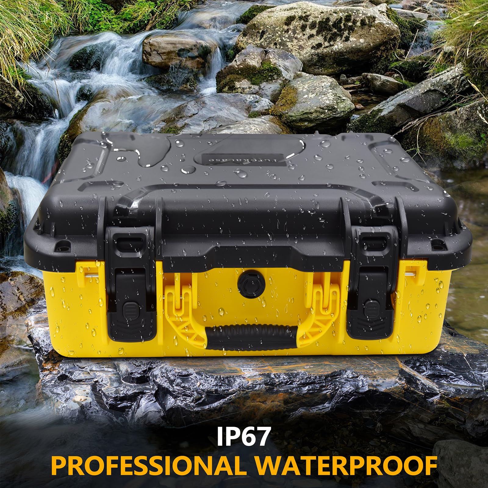 Air Compressor Case for DEWALT 20V MAX Tire Inflator DCC020IB - Waterproof, Dustproof, Shockproof Air Pump Hard Storage Carrying Bag for DEWALT Tools, Battery & Charger - Case Only