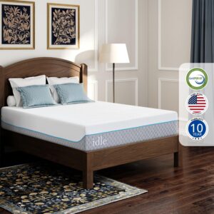 EGOHOME Twin XL Mattress 12 Inch Cooling Gel Memory Foam, Fiberglass Free, Mattress Bed in a Box for Back Pain Relief, Medium Firm, CertiPUR-US Certified, 38”x80”x12”, White