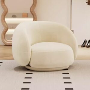 qiupai modern wingback living room chair, single sofa chair, upholstered armchair with scooped arms for bedroom,apartment,studio,office,waiting room a