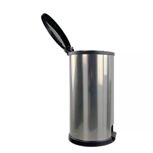 Denominate Step-On Trash Can - Silver 7.9 Gallon Kitchen Garbage Bin with Lid