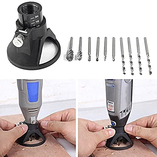 29PCS Rotary Multi Tool Cutting Guide Attachment Kit,Lots Rotary Multi Tool Cutting Guide Hss Router Drill Bits Attachment Small Electric Grinding Sandpaper Combination Accessories