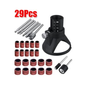 29PCS Rotary Multi Tool Cutting Guide Attachment Kit,Lots Rotary Multi Tool Cutting Guide Hss Router Drill Bits Attachment Small Electric Grinding Sandpaper Combination Accessories