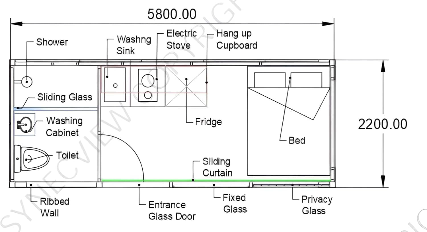 Modular Tiny Home Pod 20FT Cabin for B&B, Office, Outdoor Living Premium Tiny House, Prefabricated House, Portable House