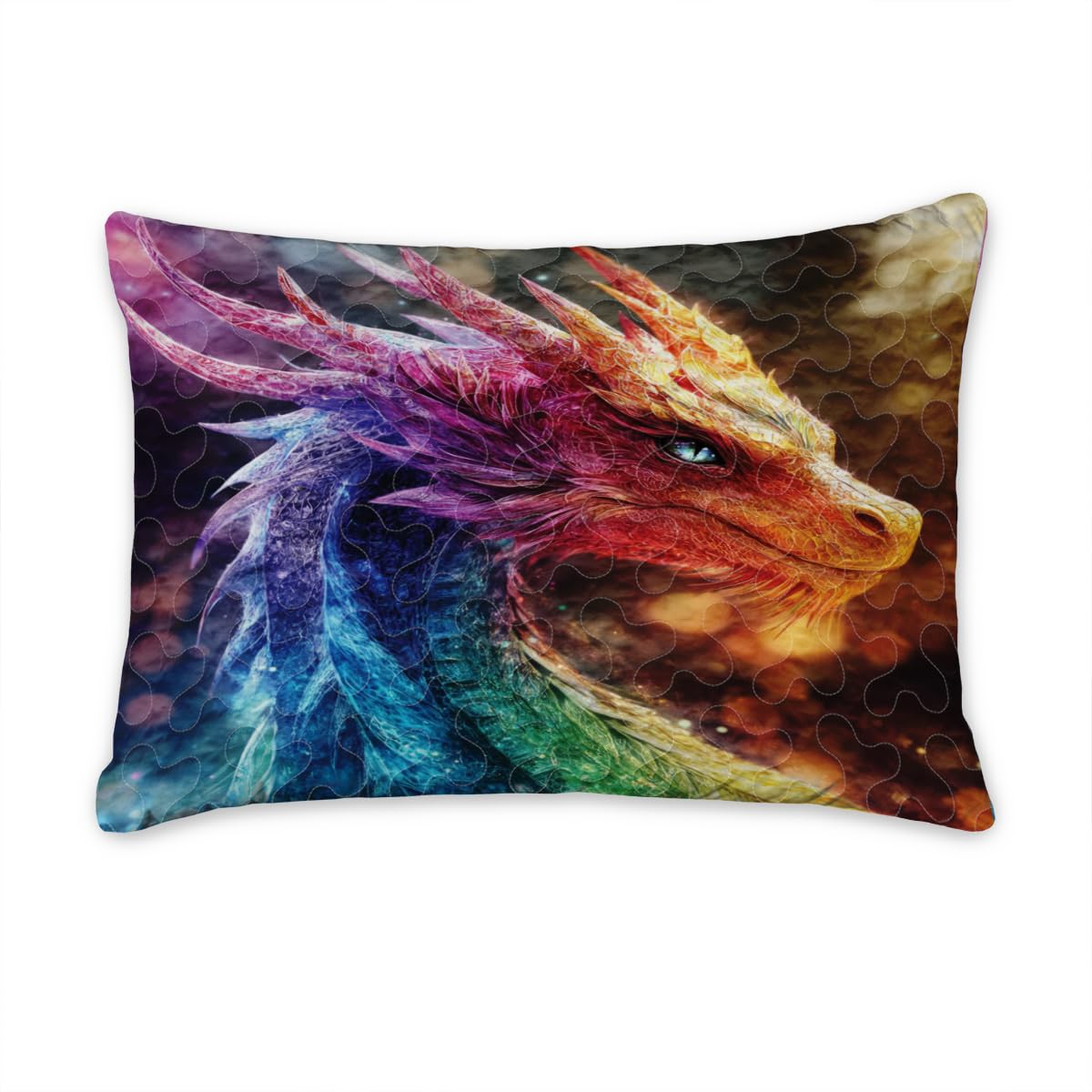 Personalized Dragon Quilt Pattern - Fantasy Colorful Dragon Quilt - Dragon Quilt Full Size - Dragon Quilt Set - Dragon Bedding Twin - Dragon Bedspread - Dragon Sheets Queen - Dragon Quilt Pattern