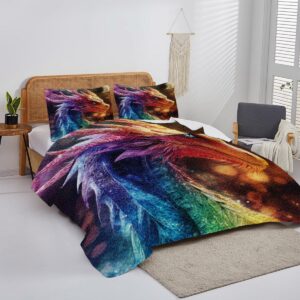 Personalized Dragon Quilt Pattern - Fantasy Colorful Dragon Quilt - Dragon Quilt Full Size - Dragon Quilt Set - Dragon Bedding Twin - Dragon Bedspread - Dragon Sheets Queen - Dragon Quilt Pattern