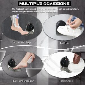 Shower Foot Rest for Shaving Legs, Foldable Shower Step with Powerful Suction Cup,Anti-Slip Shower Pedal with No Drilling Suction Cup,Black Shower Stand for for Pregnant Woman & Back Pain Sufferers