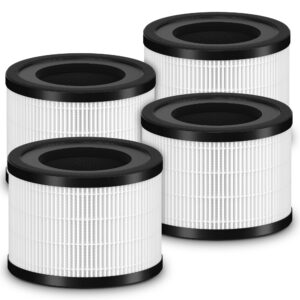 xbww 4 packs ap-s0610l replacement filters compatible with mooka ap-s0610l air cleaner purifier, 3-in-1 true hepa filter, high-efficiency activated carbon air filter and fine nylon pre-filter