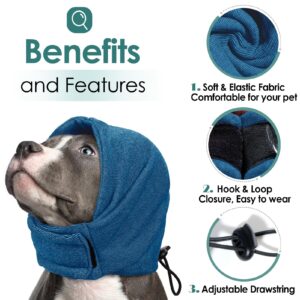 AOFITEE No Flap Ear Wraps for Dogs, Dog Ear Muffs Noise Protection, Dog Calming Hoodie, Soft Dog Noise Cancelling Ear Muffs, Dog Ear Cover for Anxiety Relief, Fireworks, Dog Ear Protection Grooming