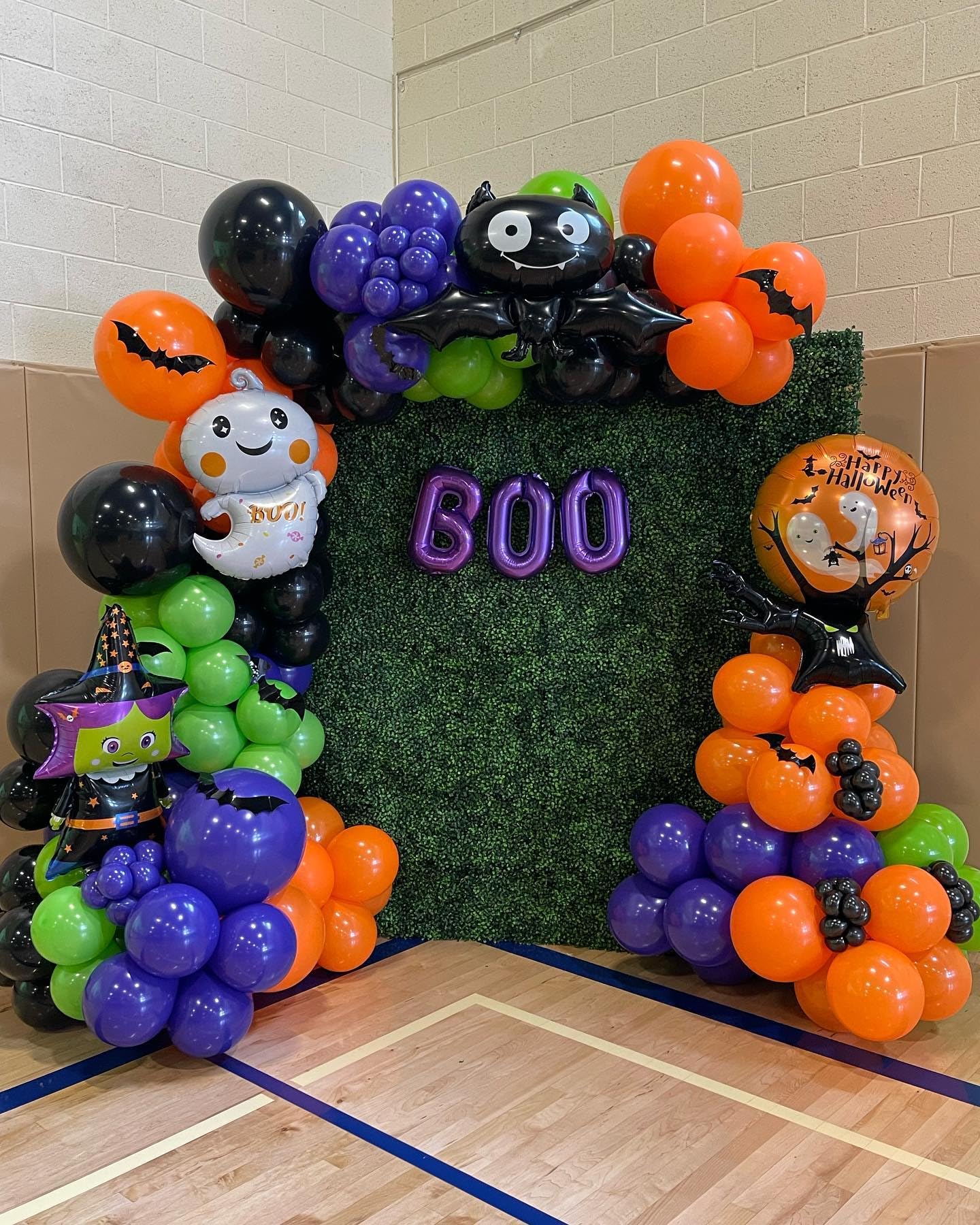 Halloween Party Balloons Decorations, 12Inch 60Pcs Black Orange Purple Green Confetti Balloons for Kids Halloween Birthday Party Decoration