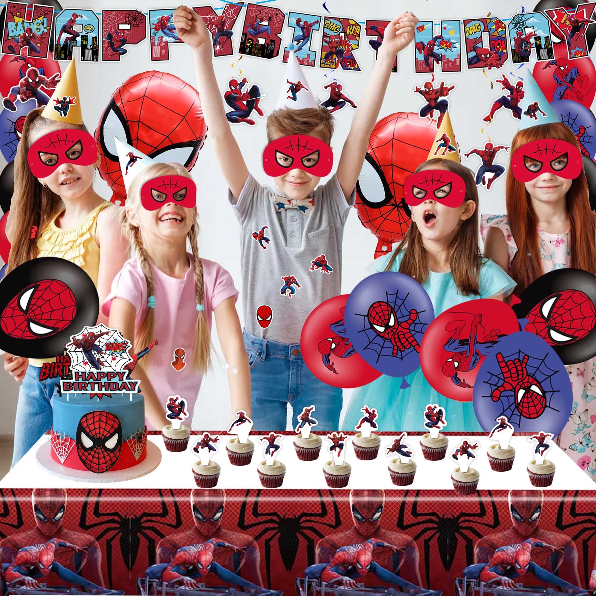 Spider Birthday Decorations, Spider Party Decorations Include Happy Birthday Banner Balloons Spider Masks Spider Stickers Tablecloth Supplies for Theme Birthday Party Decorations