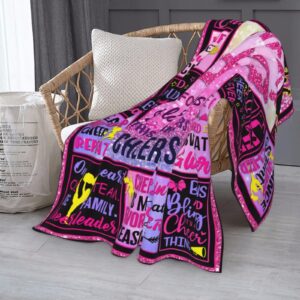 Cheerleader Gifts Blanket Cheerleader Gifts for Girls Cheer Throw Blanket Cheerleading Gifts Cheer Accessories for Girls Cheer Gifts for Cheerleaders Cheer Coach Flannel Blanket 40"x50"