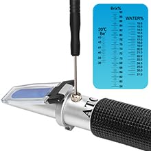 Honey Refractometer with ATC - Measures Honey Moisture, Brix, and Baume, 58-90% Brix Scale Range