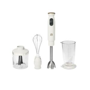 beautiful 2-speed immersion blender with chopper & measuring cup, white icing by drew barrymore