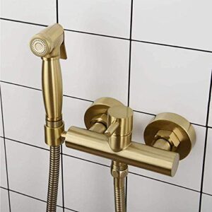 Bidet Sprayer Toilet Hand Held Bidet Sprayer Single Handle Wall Mount Bathroom Bidet Mixer Heated Bidet Faucet Chrome Fitting