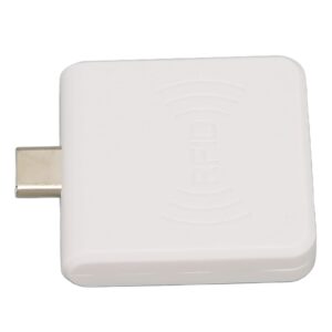 Card Reader, Credit Card Reader Type C Interface ID Mobile Phone Card Reader 125Khz Portable Smart Card Reader (White)