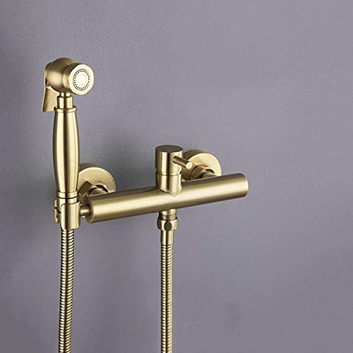 BINCAVIDOU Toilet Hand Held Bidet Sprayer Hot and Cold Water Mixer Bidet Faucet Kids Sprayer Brass Wall Mounted Bathroom Bidet Faucet