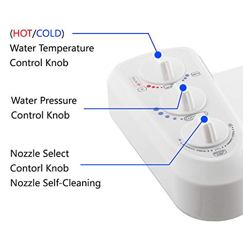 Premium G1/2 Thread Bidet Toilet Attachment with Hot and Cold Water, Easy Installation, Dual Nozzle Design for Optimal cleanness and Comfort