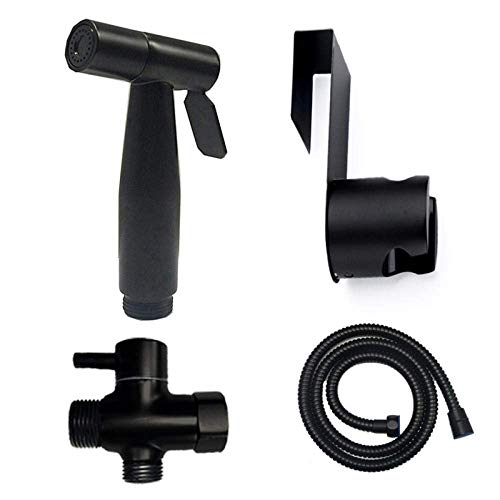 BINCAVIDOU Bidet Faucets Bidet Portable Toilet Bidet Shower Sprayer Black Stainless Steel Toilet Spray