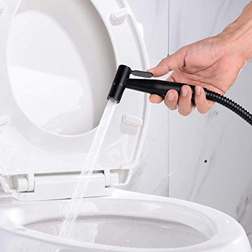 BINCAVIDOU Bidet Faucets Bidet Portable Toilet Bidet Shower Sprayer Black Stainless Steel Toilet Spray