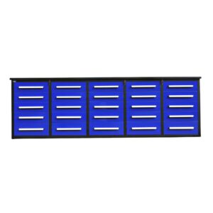 112"x26"x39" 10' Workbench with 25 Drawers - Lockable & Anti-Slip. Pre-Cut Liners. Secure Detents. New 3 Rail Sliding, Heavy-Duty. All Welded Steel. Rust-Resistant Paint