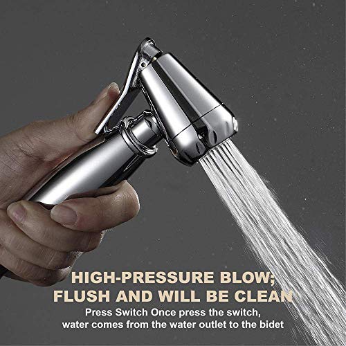 BINCAVIDOU Chrome Thermostatic Pet Bath Wash Car Water Flowers Personal Hygiene Bidet Spray Gun Set Bathroom Toilet Flusher Full Retro Copper Woman Wash Faucet Flushing Body Cleaner