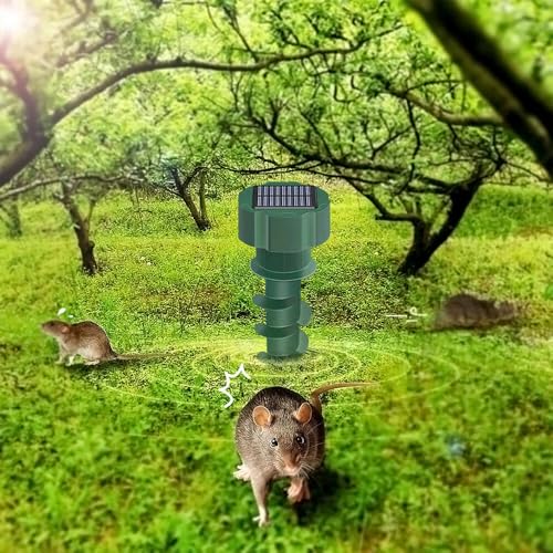 Ultrasonic Mole Repellent Outdoor 2024. Mole Repellent for Lawns, Garden, Yard. Mole and Vole Repellent Solar Powered, Waterproof, Gopher Repellent.