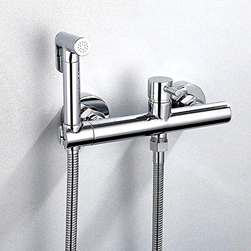 BINCAVIDOU Bidet Sprayer Faucet Toilet Set Wall Mount Portable Bathroom Bidet Attachment Hot Mixer Sprayer Bidet Toilet