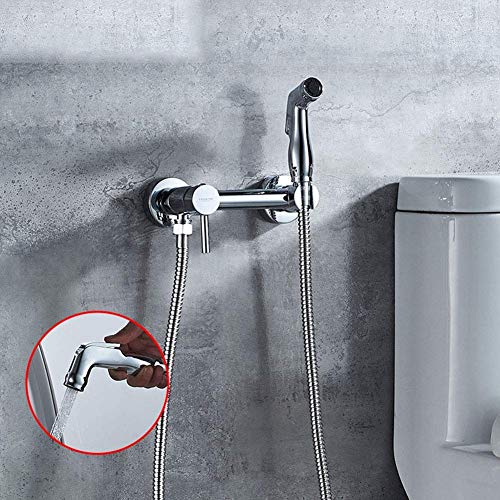 BINCAVIDOU Brass Bidet Faucet Two Function Bathroom Bidet Shower Sprayer Hot and Cold Water Bidet Sprayer for Toilet Kids Sprayers Chrome