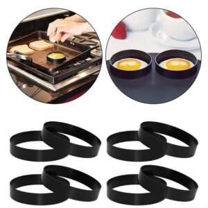 8 Pack Eggs Rings, Stainless Steel Egg Cooking Rings, Non-Stick Egg Patty Maker, Pancake For Frying Eggs And Omelet Pancakes, Burgers