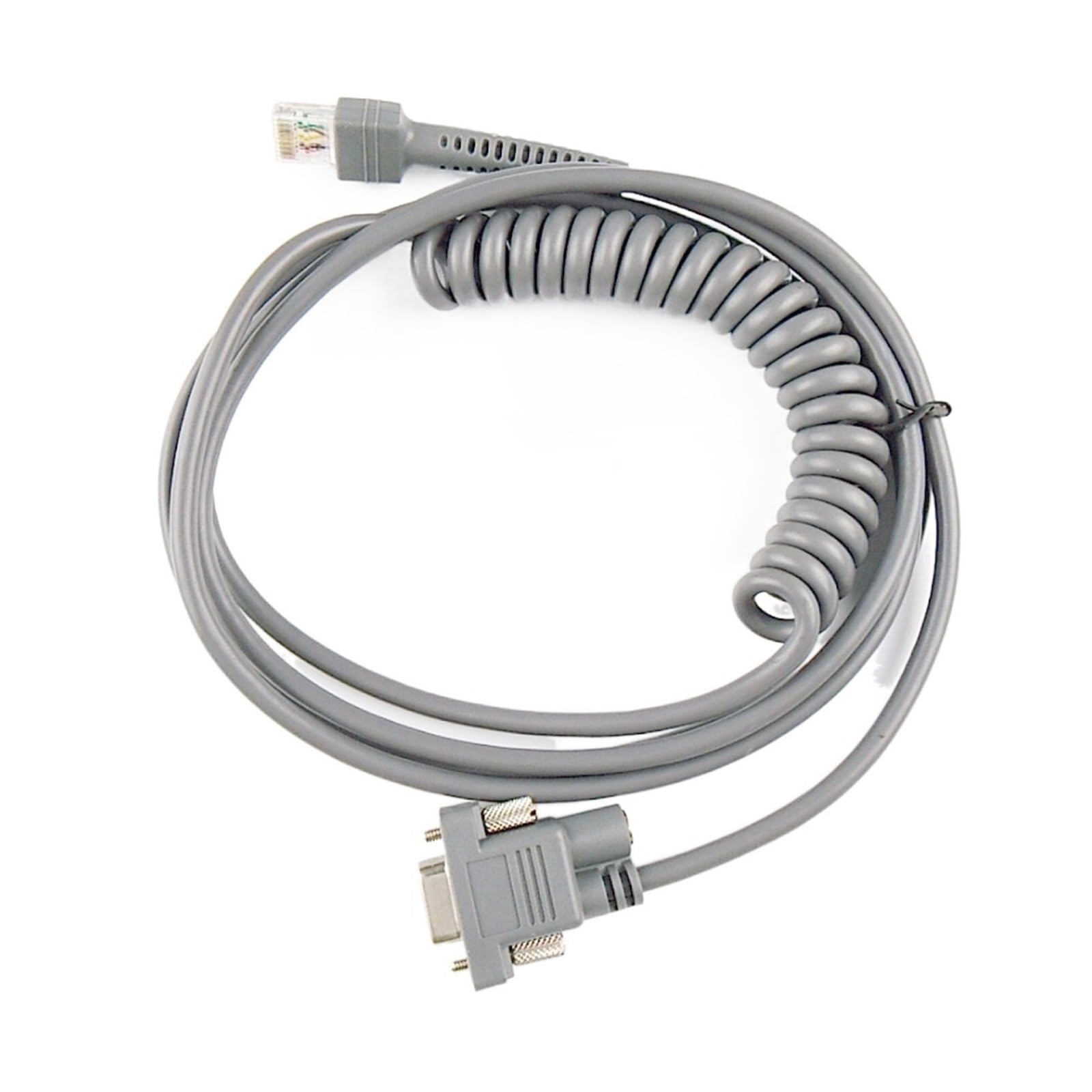 Spiral RS232/PS2 Cable for Barcode Scanner Symbol LS1203,LS2208/AP,LS4008I,LS4208,LS3008,LS3408, LS4278,LS3478,LS3578,LS9208(Spiral PS2 Cable,3mtr)