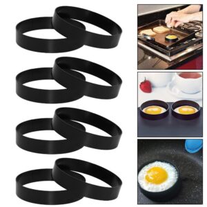 8 Pack Eggs Rings, Stainless Steel Egg Cooking Rings, Non-Stick Egg Patty Maker, Pancake For Frying Eggs And Omelet Pancakes, Burgers