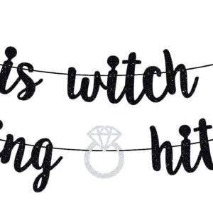 This Witch is Getting Hitched Banner, Bride or Die, Till Death Do Us Part, Halloween Theme Wedding Bridal Shower Party Decorations