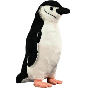 whrigud large chinstrap penguin plush, penguin stuffed animal, cute doll plushie hug pillow, soft halloween toys for birthday girls 11''