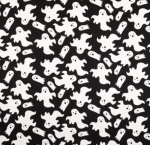 halloween glow in the dark ghost super snuggle flannel precut fabric by the yard - one yard