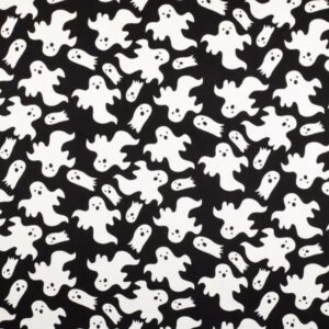 Halloween Glow in The Dark Ghost Super Snuggle Flannel Precut Fabric by The Yard - One Yard