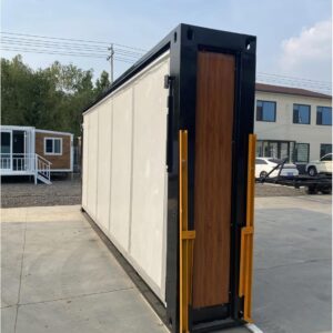 Tiny House for Adults Living, Expandable Container House, Prefabricated Mobile House, 2 bedrooms 1 Bathroom and Kitchen Portable