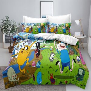 vigsntep 100% polyester adventure game duvet cover set time 3d anime bedding comforter cover 3 pcs (1 duvet cover+2 pillowcases) bedding set,full