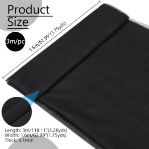 NBEADS 118x63Inch Black Mesh Fabric, Polyester Hexagonal Mesh Fabrics Slightly Stretchy Web-Eye Fabric for Sewing Projects DIY Craft Accessories