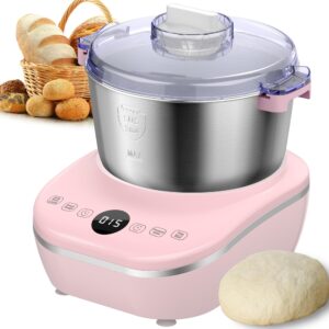 5.2qt electric dough maker with constant temperature ferment & user-friendly design, 304 stainless steel dough mixer machine, perfect for bread, pizza, cookies,bread,roti,christmas gift