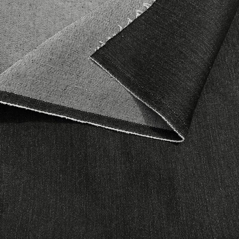 Kiran Collections-1-yard 9 oz Gray Black Denim Fabric for Sewing, Crafting |Medium-Weight Denim Fabric |Denim Fabric by The Yard |Jean Material|Denim Material|Black Jean Fabric (60''x36'')