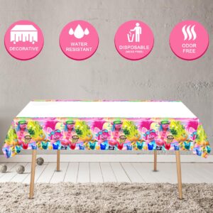 Trolls Birthday Party Decorations, 20 Plates, 20 Napkins and 1 Tablecover for Trolls Party Supplies