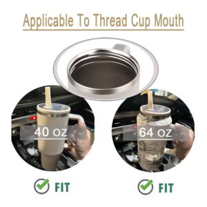 3PCS 40 oz Replaceble Tumbler Flip Straw Lid for Stanley Quencher, Reusable Tumbler Cover for Stanley Cup,Straw Lid Replacement Fit (Cream White/3PCS)