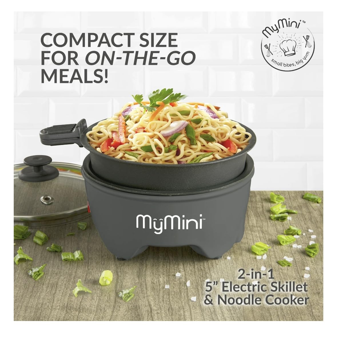 Mini Electric Hot Pot for Cooking: Portable Ramen Cooker: 5-in Multi-Functional Self Heating Pot, Non-Stick Electric Pot for Pasta, Noodles, Soup, Eggs, Portable Cooking Pot, Lazy Pot