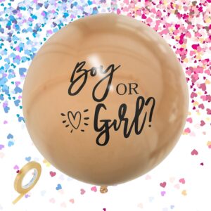 gender reveal balloons boy or girl balloon with blue pink confetti for baby shower gender reveal ideas party supplies decoration neutral colors bear baby shower