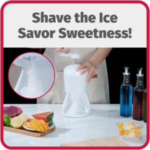 Snow Cone Machine, Ice Crusher for Home Use, Snow Cone Maker for Kids, Shaved Ice Slushy Machine, Ice Shaver Manual, Hand Crank, with 3 Ice Block Molds