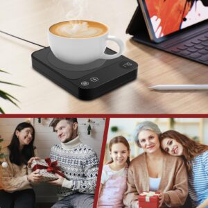 Mug Warmer, 3 Temperature Settings Coffee Mug Warmer, 2-12h Auto - Shut Off Coffee Warmer, Mug Warmer for Desk with LED Digital Display, Smart Coffee Cup Warmer for Milk, Coffee, Chocolate, Candles