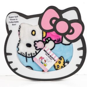 Hello Kitty Throw Blanket with Gift Box - Throw Measures 46 x 60 Inches – Super Soft Special Edition Fleece Bedding