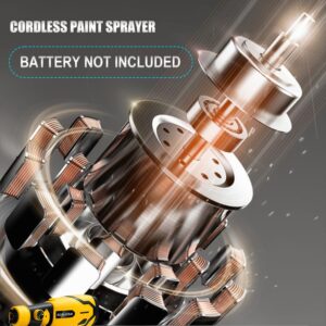 Cordless Paint Sprayer for DeWo1t 20V Max Battery (Battery NOT Included),No Battery HVLP Spray Paint Gun Yellow