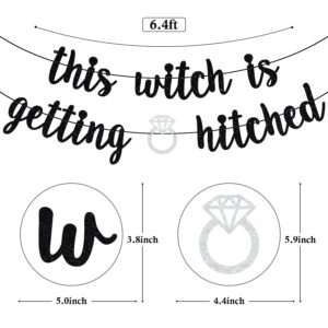 This Witch is Getting Hitched Banner, Bride or Die, Till Death Do Us Part, Halloween Theme Wedding Bridal Shower Party Decorations